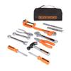 Black+Decker Kids Tool Bag Set 13-Piece Junior Roll Up Bag Pretend Play Tools, Hammer, Phillips Screwdriver, Pliers, Adjustable Wrench & More! for Boys & Girls Ages 3+ view 2