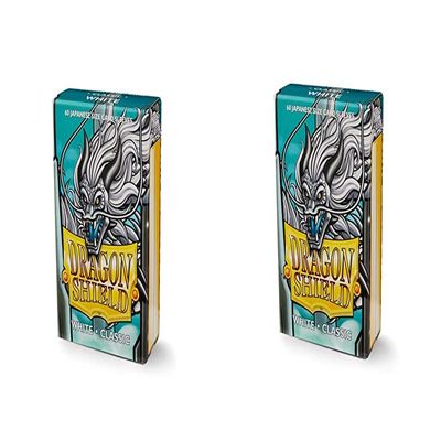 2 Packs Dragon Shield Classic Mini Japanese White 60 ct Card Sleeves Value Bundle!