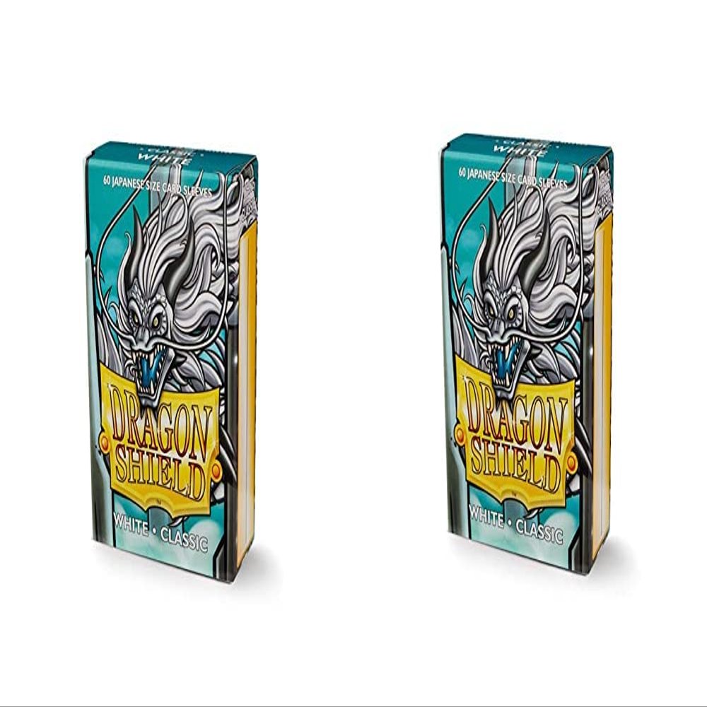 2 Packs Dragon Shield Classic Mini Japanese White 60 ct Card Sleeves Value Bundle!