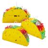 BLUE PANDA 3 Pack Mini Taco Pinatas - 6.25 x 2 x 3.6 in - Taco Decorations & Mini Pinata Favor view 1