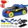 Pup Go Take Apart Toy Racing Car for Kids Age 3+ Year Old, 2 in 1 Build Your Own Car with Realistic Sounds & Lights, Construction Vehicle Toys with Electric Drill, Ideal Gitfs for Boys(4 Spare Screws) view 1