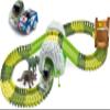 Amewi Magic TRAXX Race Track, Car Racing in Dino Park, 374 Piece Mega Set with Tunnel and Storage Box view 1