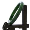 2.4" China Certified Nature Hetian Nephrite Jade Women's Green Flower Bangle Bracelet 2453 view 2