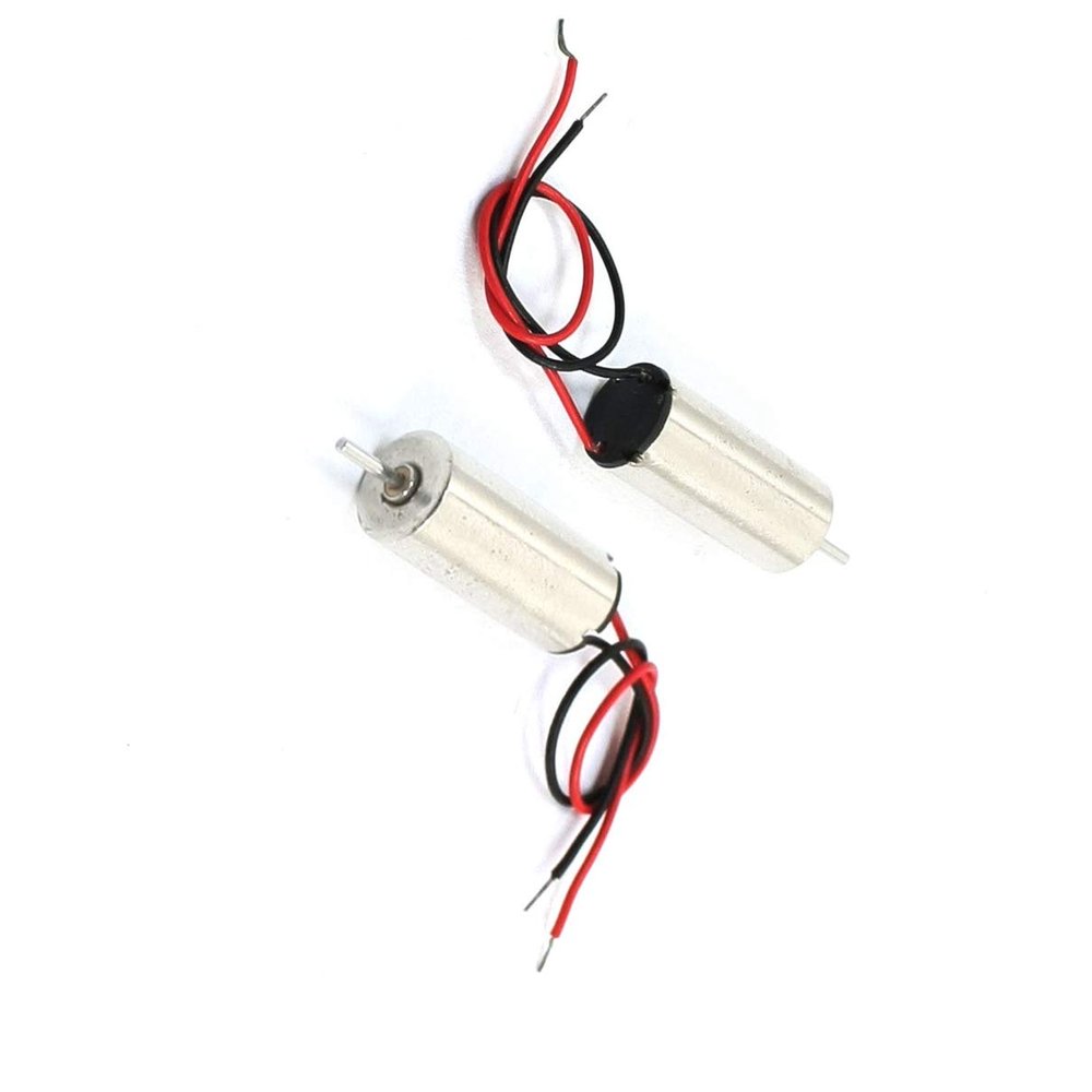 Aexit 2pcs DC Motors 3.7V 35000RPM Mini Coreless Vibration Motor for Gear Kit Helicoptor Toy