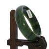 2.3" China Certified Nature Hetian Nephrite Jade Women's Green Flower Bangle Bracelet 2457 view 2