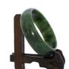 2.3" China Certified Nature Hetian Nephrite Jade Women's Green Flower Bangle Bracelet 2457 view 3