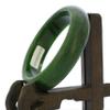 2.3" China Certified Nature Hetian Nephrite Jade Women's Green Flower Bangle Bracelet2441 view 1