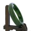 2.3" China Certified Nature Hetian Nephrite Jade Women's Green Flower Bangle Bracelet2441 view 4