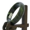 2.4" China Certified Nature Hetian Nephrite Jade Women's Green Flower Bangle Bracelet 2447 view 1