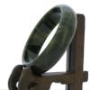 2.4" China Certified Nature Hetian Nephrite Jade Women's Green Flower Bangle Bracelet 2447 view 2