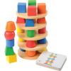Constructive Playthings 3D Colorful Geometric Balancing Stacker, 25-Piece Block Set view 1