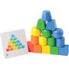 Constructive Playthings 3D Colorful Geometric Balancing Stacker, 25-Piece Block Set view 2