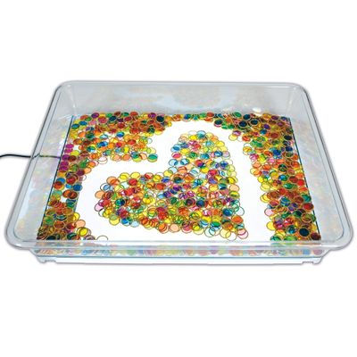 Constructive Playthings Light Panel Exploration Tray for Translucent Accessories or Water