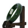 2.3" China Certified Nature Hetian Nephrite Jade Beautiful Green Women's Bracelet 3272 view 1