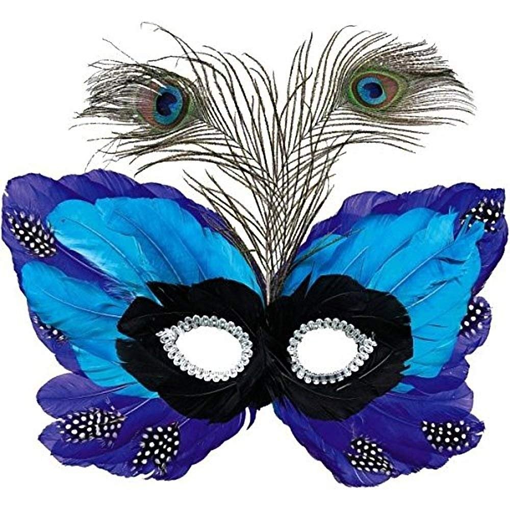 Amscan 365661 Peacock Feather Butterfly Mask, 1ct