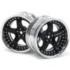 2pcs RC 1/10 Aluminum On Road Wheel Rims Hex 12mm Adjustable Offset Silver/Black Color Fit for 1:10 RC On Road Drift Touring Street Car Tire Tyre view 1