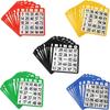 GSE Games & Sports Expert 100-Pack Multi-Color Bingo Game Cards with Easy Read Numbers, Reusable Paper Bingo Sheets for Large Groups, Family/Friend Parties view 1