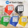GSE Games & Sports Expert 100-Pack Multi-Color Bingo Game Cards with Easy Read Numbers, Reusable Paper Bingo Sheets for Large Groups, Family/Friend Parties view 2
