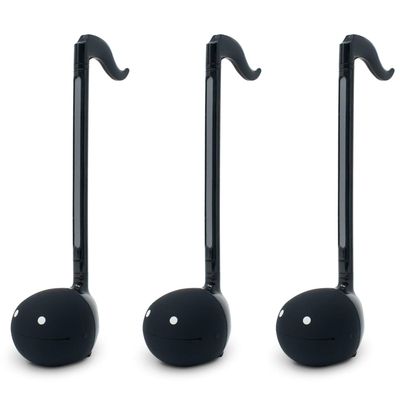 Otamatone Japanese Electronic Musical Instrument Portable Music Synthesizer from Japan by Maywa Denki Studio Award Winning, Educational Fun Gift for Children, Teens & Adults - Black (Set of 3) [Eng]