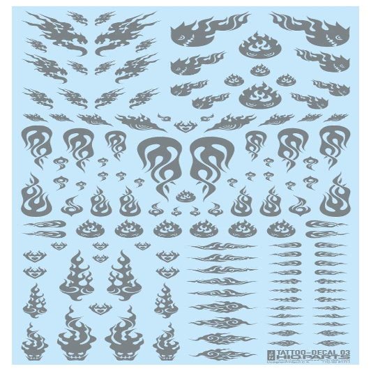 haikyu-pa-tu tatoxu-deka-ru 03 Fire Clear Black Pack of 1 Plastic Model Decal TTD 03 CBK