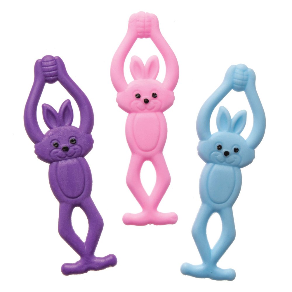 Baker Ross AW262 Stretchy Flying Bunnies, Perfect for Children to Use Outdoors, Ideal for Party Bag Fillers, Party Prizes, Gifts and More (Pack of 8)