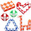 Yeetec 30 Pack 24 Blocks Magic Speed Cubes, Mini Snake Cube, Mini Plastic Puzzle Cube Toy for Kids Party Bag Fillers, Party Supplies, Random Color view 3