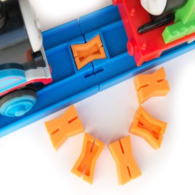 TrainLab Plarail Dog Bone Connectors Train Track Adapter Thomas (5 pcs) (Orange)