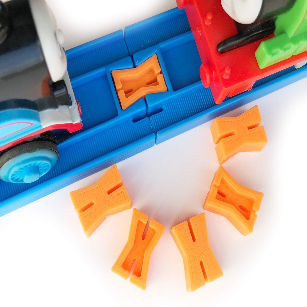 TrainLab Plarail Dog Bone Connectors Train Track Adapter Thomas (5 pcs) (Orange)