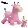 EVERICH TOY Giraffe Bouncy Horse Hopper for Toddlers 1-3, Bouncy Animals Jumping Horse, Inflatable Ride on Bouncer, for Boys Girls 18 M+ 2 3 4 5 6 Years Old W/Free Pump view 1