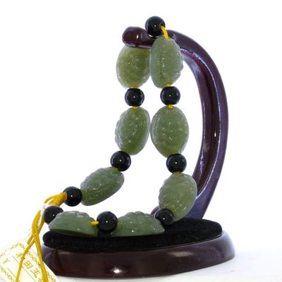 0.8" Bangle Bracelet China Certified Nature Hetian Nephrite Jade Lucky Turtle Back 6237