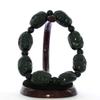 1" Bangle Bracelet China Certified Nature Hetian Nephrite Jade Lucky Eight Immortings 6252 view 3