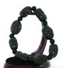 1" The Eight Immortals Bangle Bracelet China Certified Nature Hetian Nephrite Jade 6254 view 3