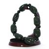 0.9" Men's Bangle Bracelet China Certified Nature Hetian Nephrite Jade Hand Made Lucky Eight Immortings 6251 view 3