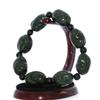 1" Men's Bangle Bracelet China Certified Nature Hetian Nephrite Jade Blessing Hand Made Eight immortals 6235 view 1