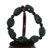1" Men's Bangle Bracelet China Certified Nature Hetian Nephrite Jade Blessing Hand Made Eight immortals 6235 view 2