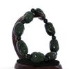 1" Men's Bangle Bracelet China Certified Nature Hetian Nephrite Jade Blessing Hand Made Eight immortals 6235 view 4