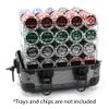 Versa Games 1000pc Deluxe Poker Chip Case Carrier in Gray Color - Ultimate Poker Chip Carrier view 3
