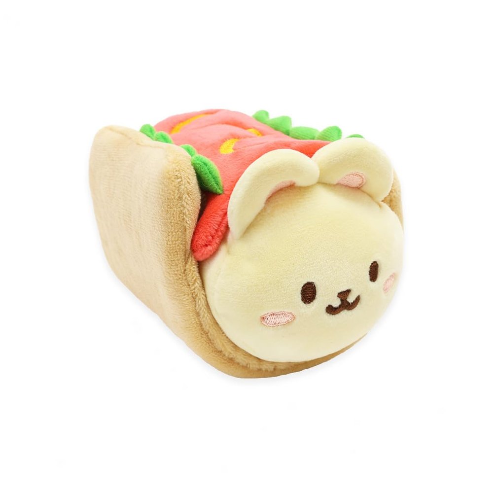 Anirollz Bunniroll Plush in Hotdog Outfitz  Kawaii Bunny Stuffed Animal with Removable Costume  Cute 6 Squishy Plush Toy Gift for Girls & Kids