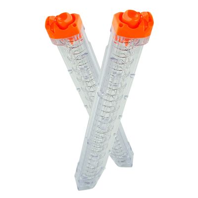 EKIND 2-Pack 12-Round Balls Magazine Clips for Nerf Rival Blaster, Compatible with Apollo XV-700, Zeus XV-1200, Atlas GunTransparent