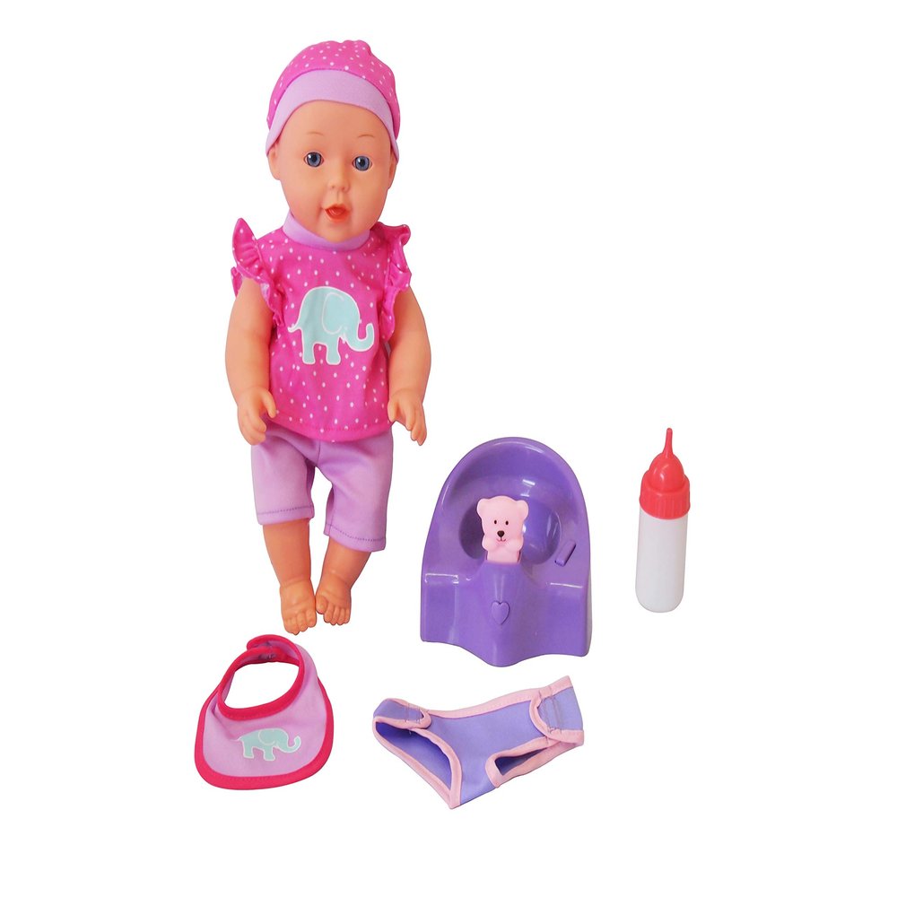 12" Baby Doll with Musical Potty in Pink