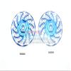 GPM For Traxxas Rustler 4X4 VXL (67076-4) Upgrade Parts Aluminum +2mm Hex With Brake Disk With Silver Lining - 1Pr Set Blue view 1