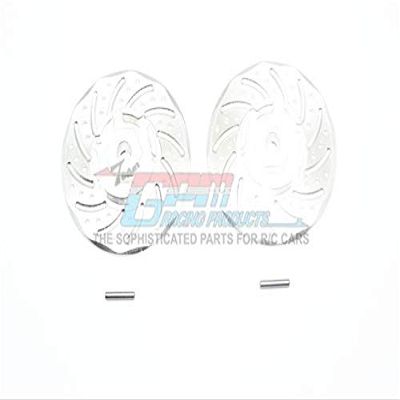 GPM For Traxxas Rustler 4X4 VXL (67076-4) Upgrade Parts Aluminum +2mm Hex With Brake Disk With Silver Lining - 1Pr Set Silver