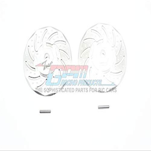 GPM For Traxxas Rustler 4X4 VXL (67076-4) Upgrade Parts Aluminum +2mm Hex With Brake Disk With Silver Lining - 1Pr Set Silver