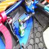 GPM For Traxxas XO-01 Supercar Upgrade Parts Aluminum Servo Horn With Stainless Steel Adjustable Steering Link - 9Pc Set Blue view 3
