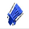 GPM For Losi 1/10 Baja Rey 4WD Desert Truck (LOS03008) Upgrade Parts Aluminum Front Bumper Mount - 1 Set Blue view 1
