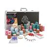 Bullets Playing Cards | Poker Set Carmela | 300 clay poker chips (14 g) with aluminum case, plastic playing cards & dice  Texas Holdem, numbered values view 4