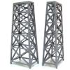 T Gauge 1:450 Scale Girder Support Piers 2 Pcs TB-006-Grey view 1