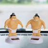 heaven2017 Sumo Wrestler Solar Power Swinging Car Interior Dashboard Ornament Gift view 2