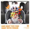Jollybaby Crib Stroller Car Seat Toys for Baby 0-3-6-9-12 Months, Tummy Time Hanging Sensory Toys for Newborn with Music Box and Teether, Spiral Carseat Toy for Infant Boys Girls Gift (03-Orange Fox) view 3