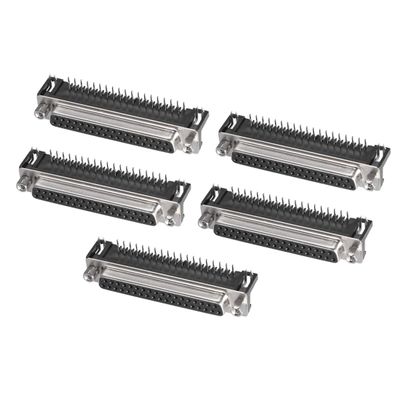 uxcell Pack of 5 D-sub Connector Female Socket 37-pin 2-Row Black